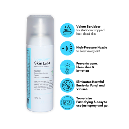 CS500 razor disinfectant spray for clean and hygienic grooming tools